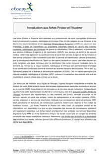 pirantox|Fiche n°1 : Introduction aux fiches Piratox et Piratome .